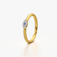 Evil Eye Pave Ring