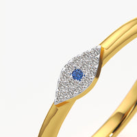 Evil Eye Pave Ring