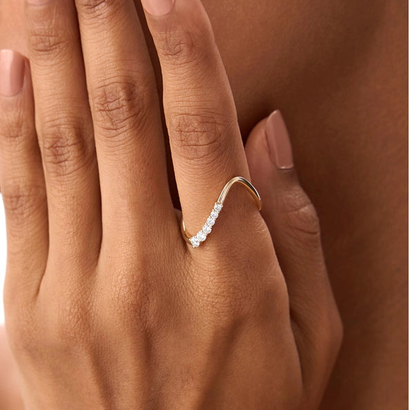 Open V Curve Ring