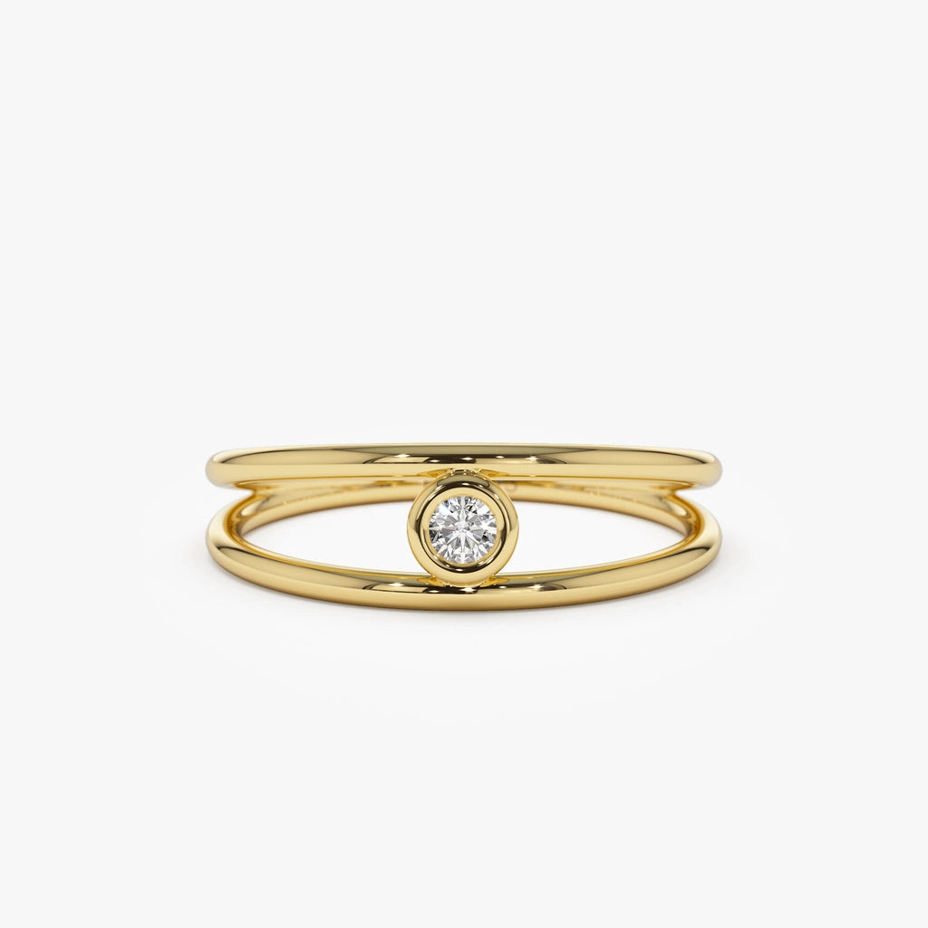 Bezel-Set Solitaire Diamond Ring