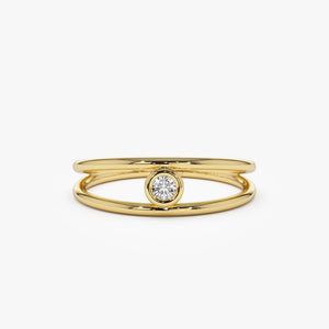 Bezel-Set Solitaire Diamond Ring