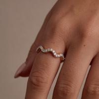 Wavy Pave Eternity Band