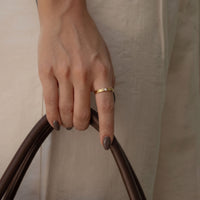 Sunshine Engraved Solitaire Band