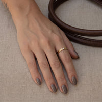 Sunshine Engraved Solitaire Band