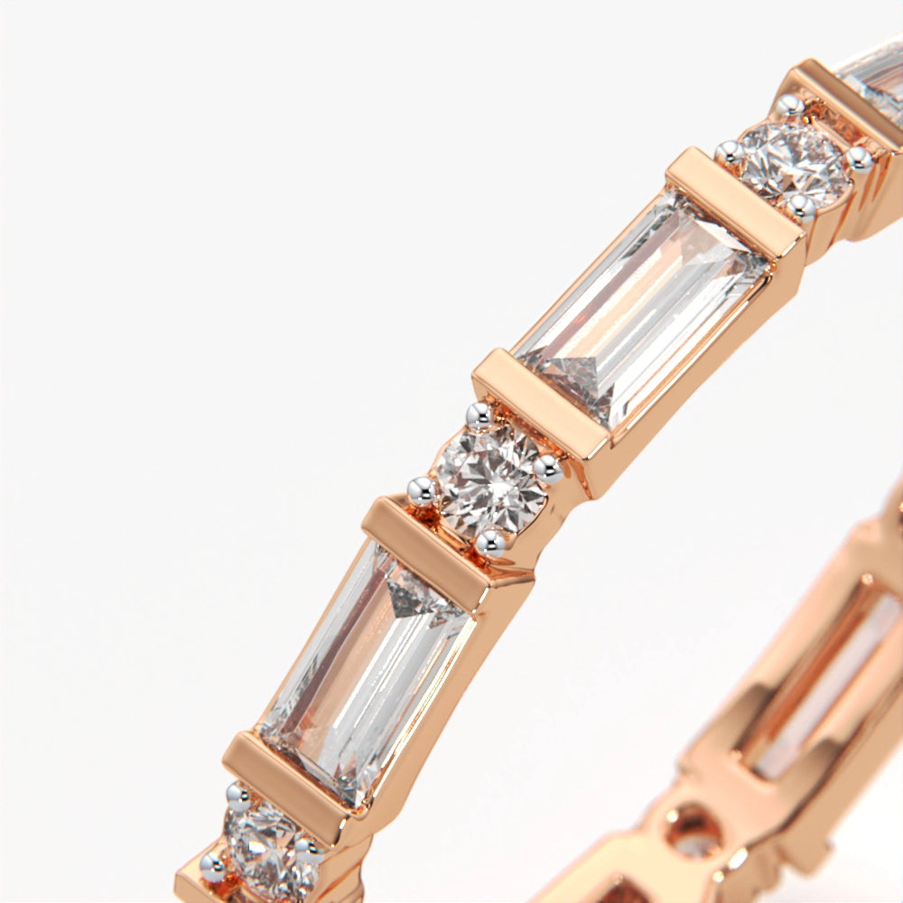 Baguette and Round Diamond Ring