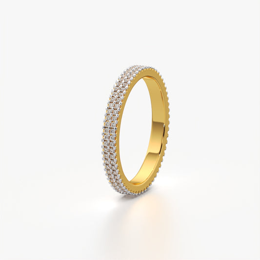 Sparkling Pave Set Eternity Band