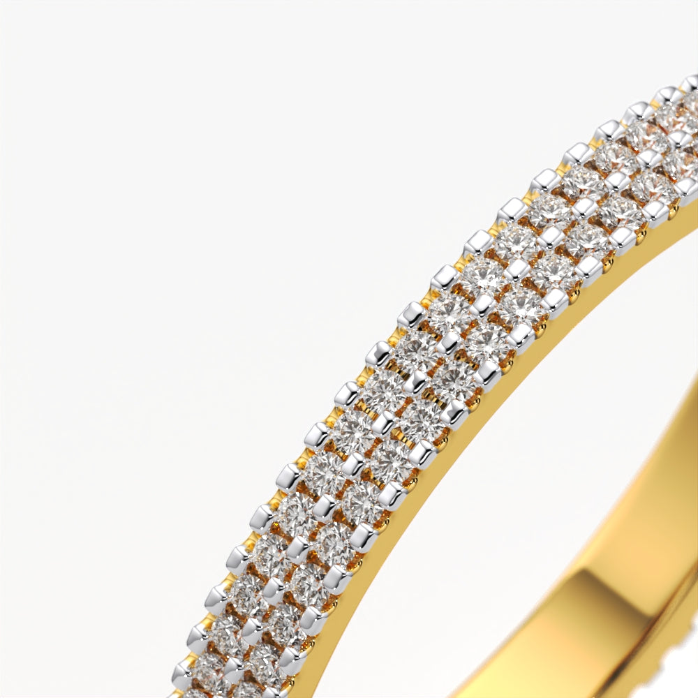 Sparkling Pave Set Eternity Band