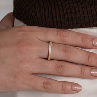 Double Row Full Eternity Pave Band