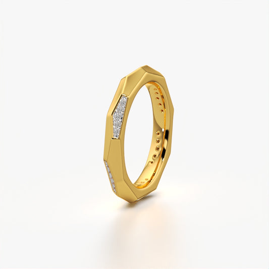 Geometric Diamond Ring