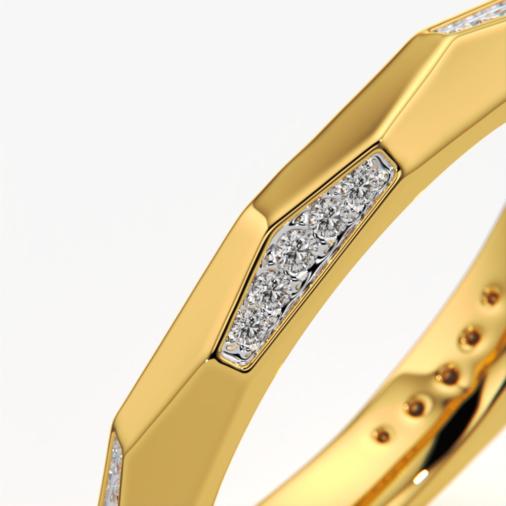 Geometric Diamond Ring