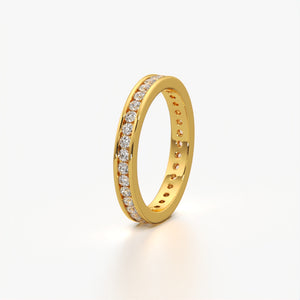 Channel Set Round Diamond Band