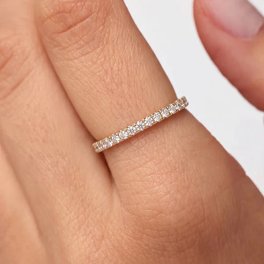 Classic Half Eternity Pavé Band