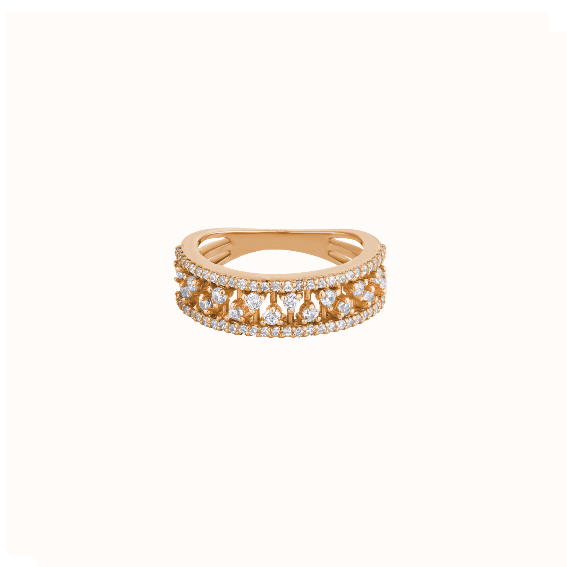 Double Row Round Diamond Band