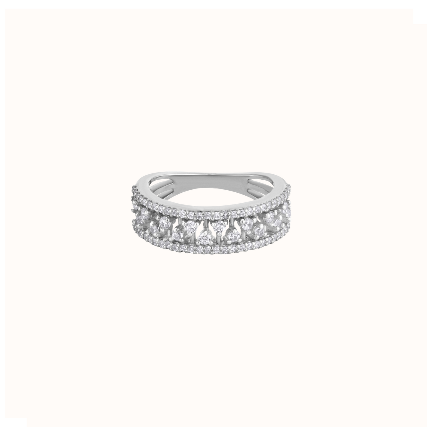 Double Row Round Diamond Band