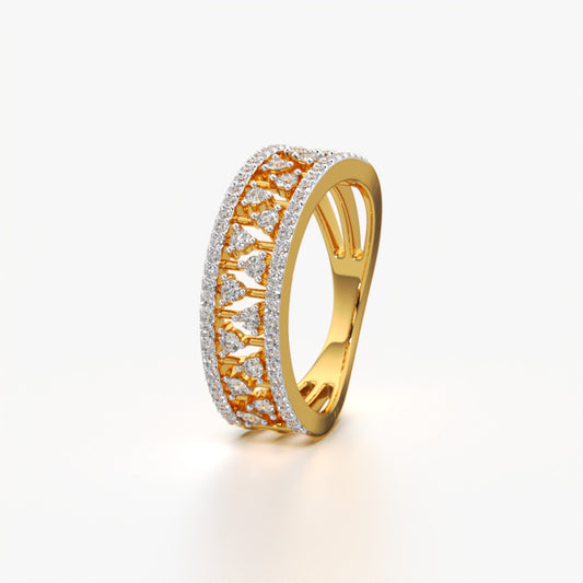 Double Row Round Diamond Band