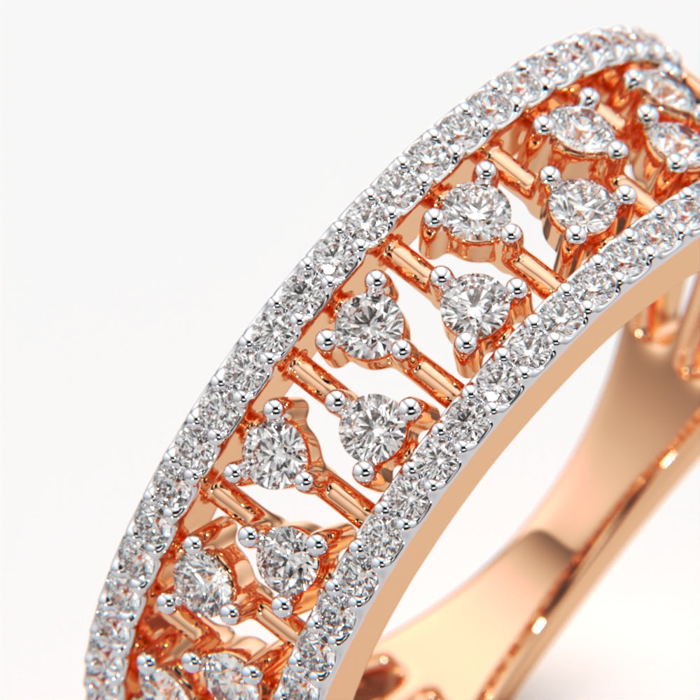 Double Row Round Diamond Band