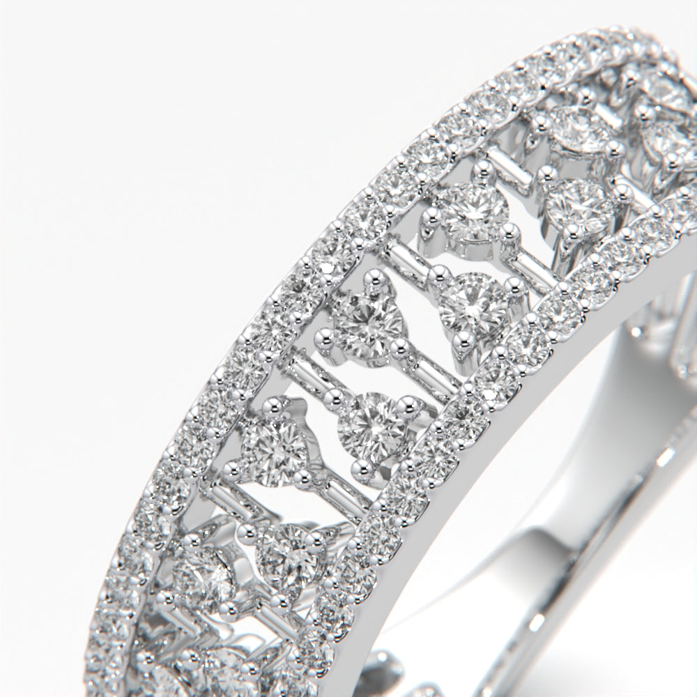 Double Row Round Diamond Band