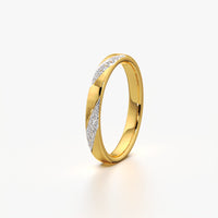Twisted Pave Band Ring