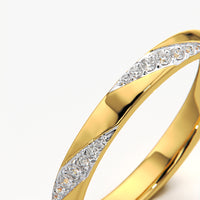 Twisted Pave Band Ring