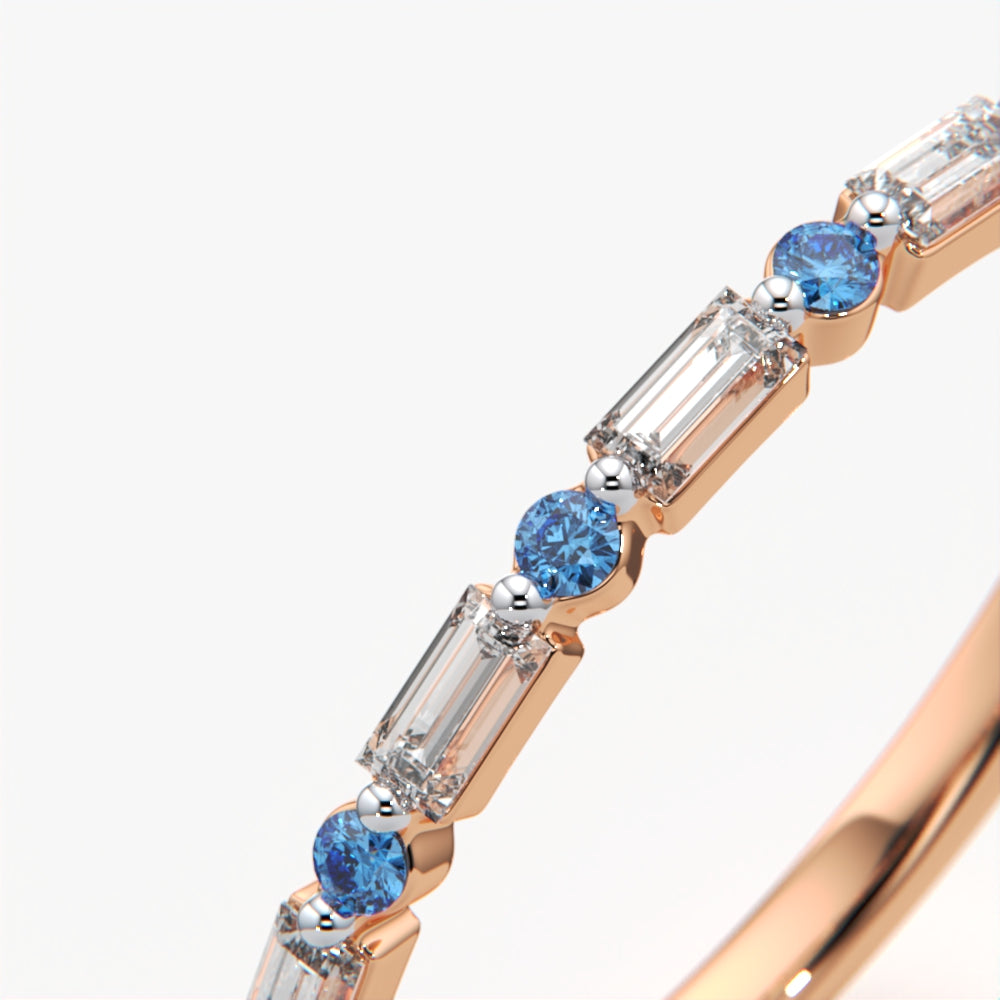 Sapphire and Diamond Eternity Band