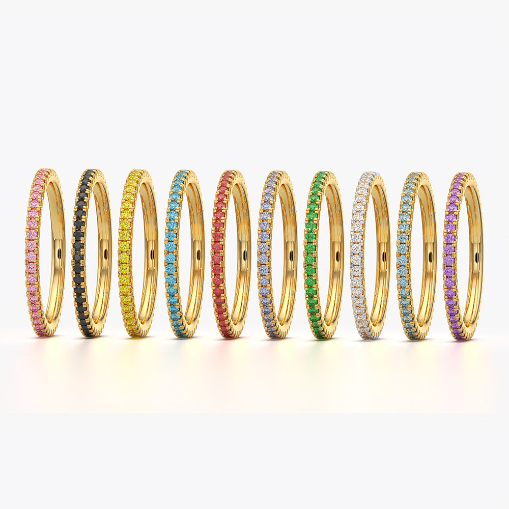 Skinny Pave Eternity Band