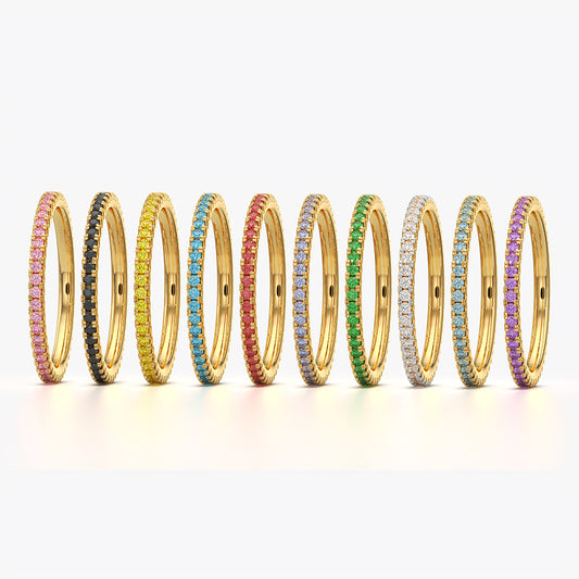 Skinny Pave Eternity Band