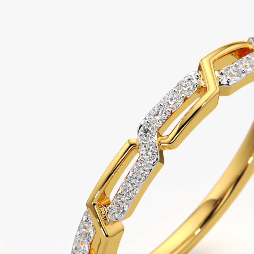 Braided Chain Links Ring