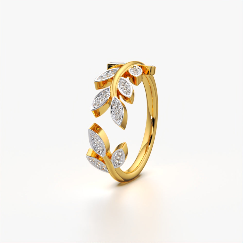 Timeless Leaf Wrap Ring