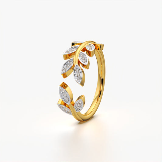 Timeless Leaf Wrap Ring