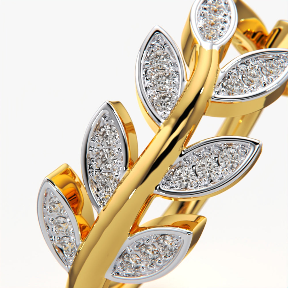 Timeless Leaf Wrap Ring