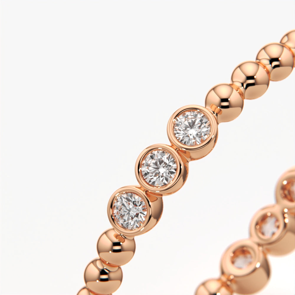Delicate Beaded Diamond Ring