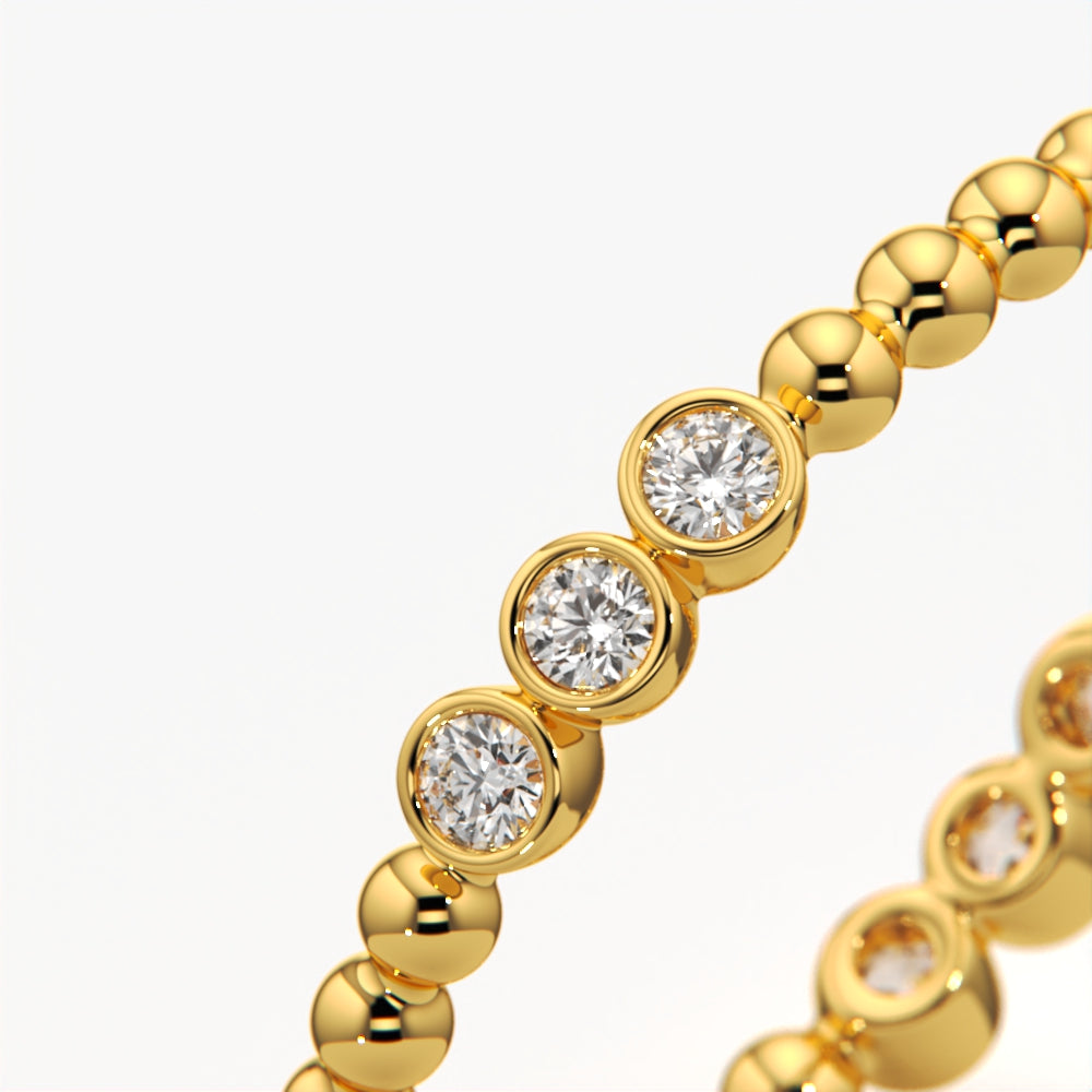 Delicate Beaded Diamond Ring