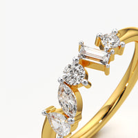 Scattered Mixed Cut Cluster Ring
