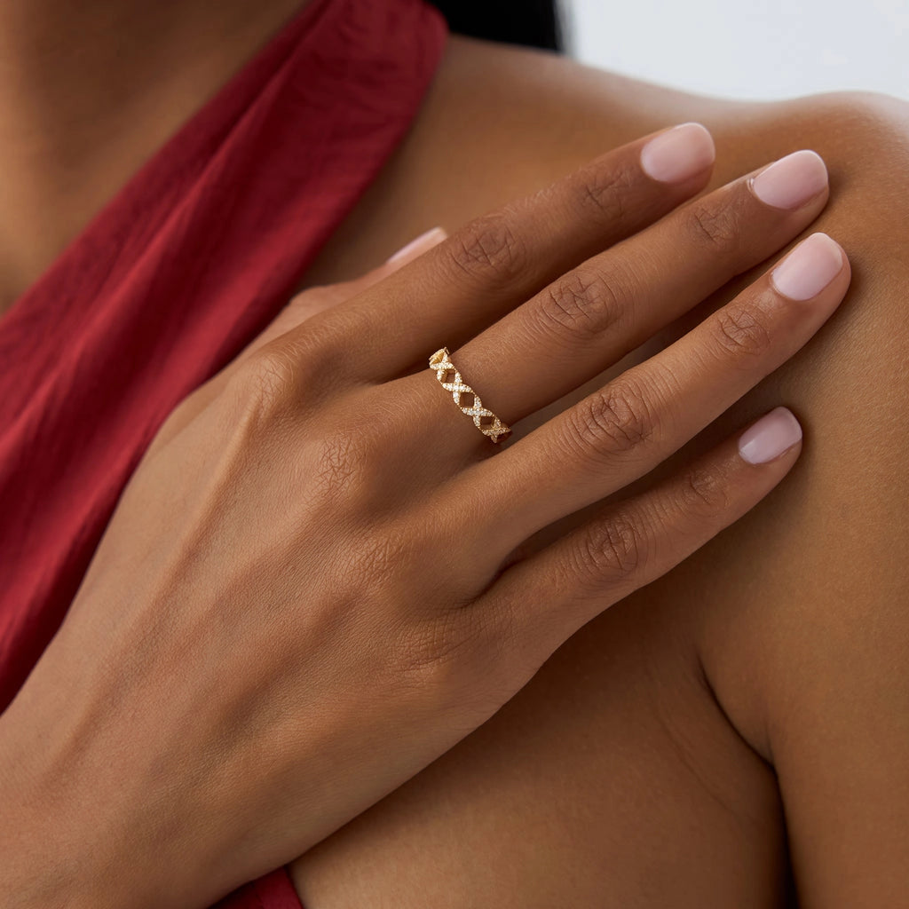 Diamond Woven Eternity Ring