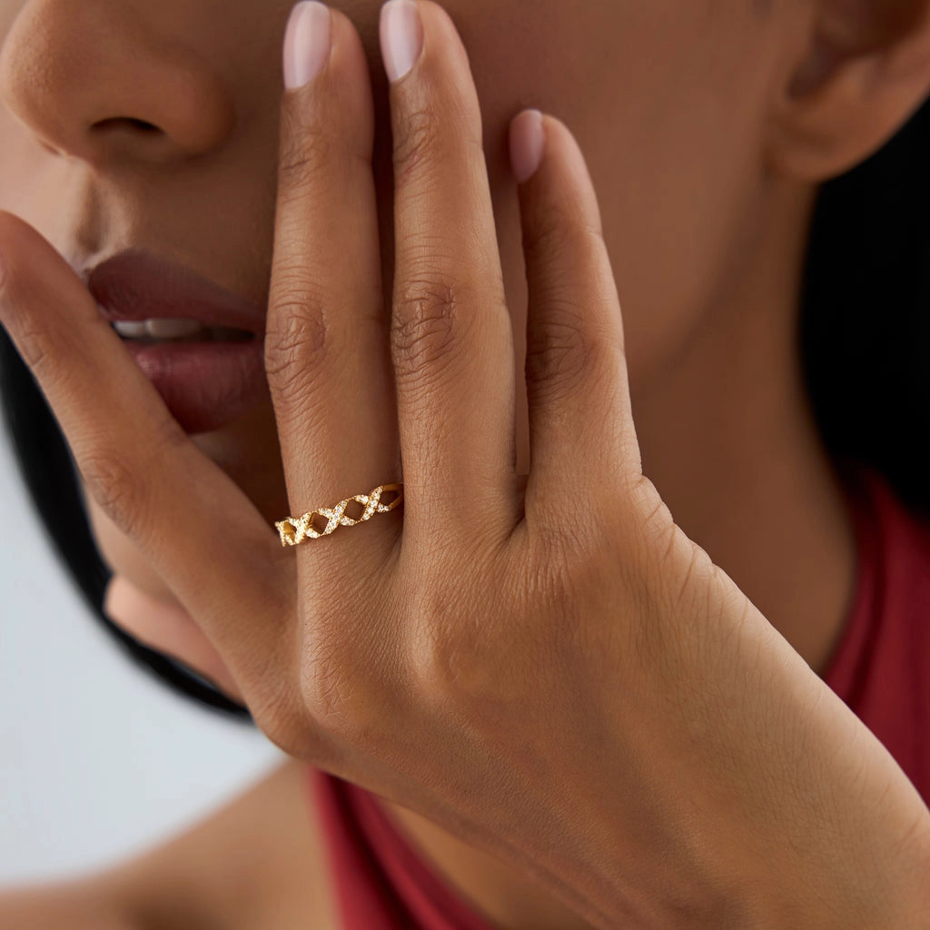 Diamond Woven Eternity Ring