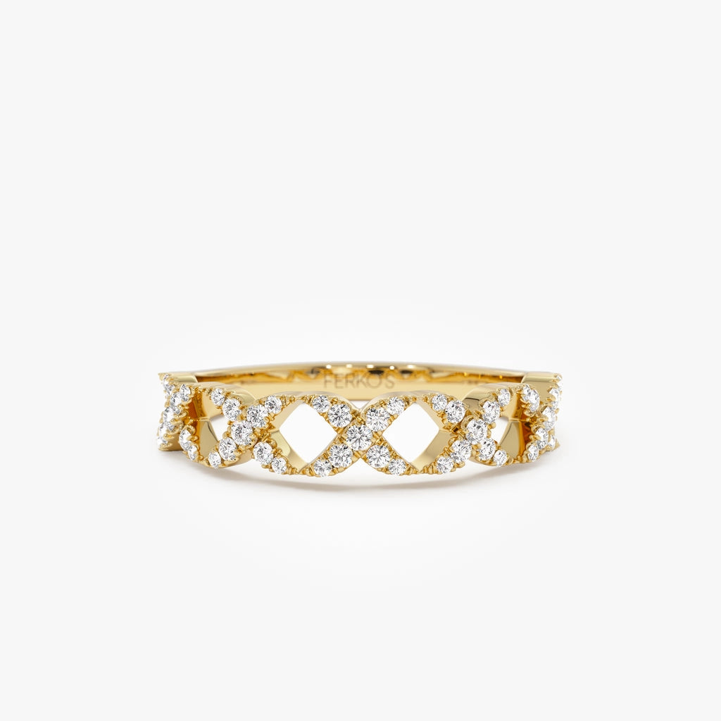 Diamond Woven Eternity Ring