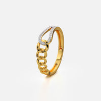 Curb Chain Pave Loop Ring