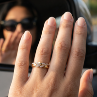 Braided Pave Statement Ring