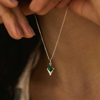 Kite Shape Art Deco Pendant Necklace