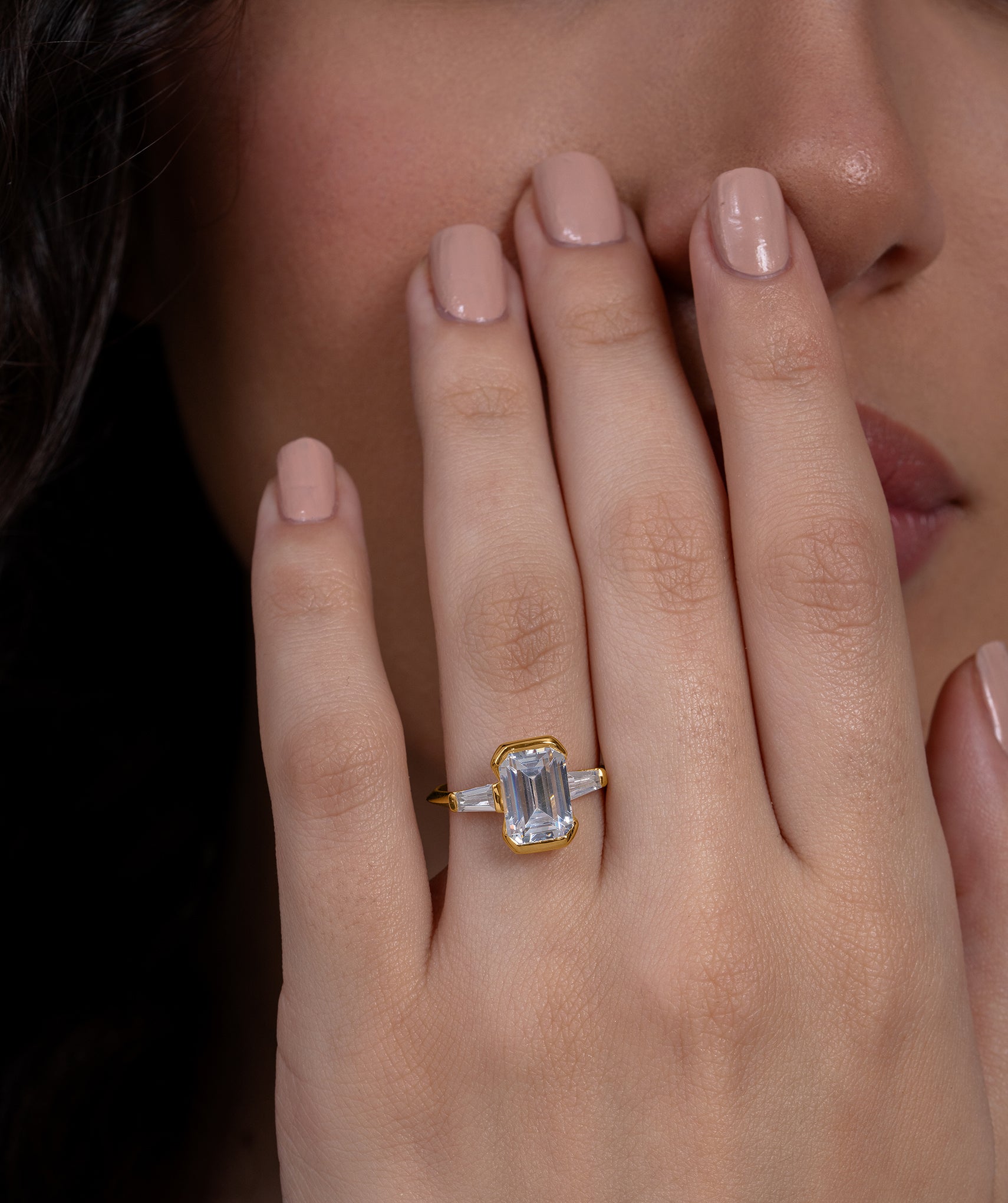Emerald Cut Trendy Ring