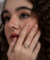 Radiant Cut Solitaire Ring Set