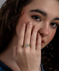 Radiant Cut Solitaire Ring Set