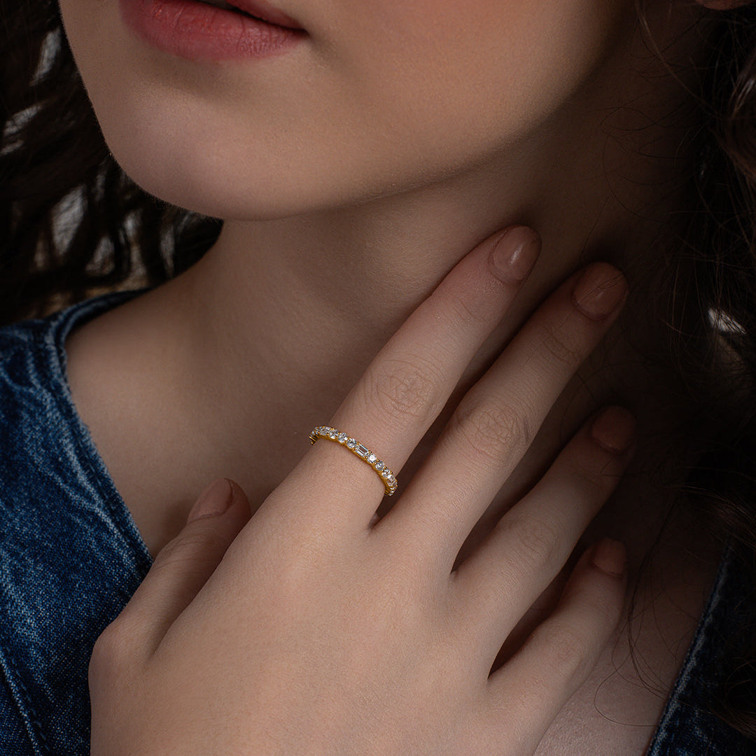 Alternating Eternity Band