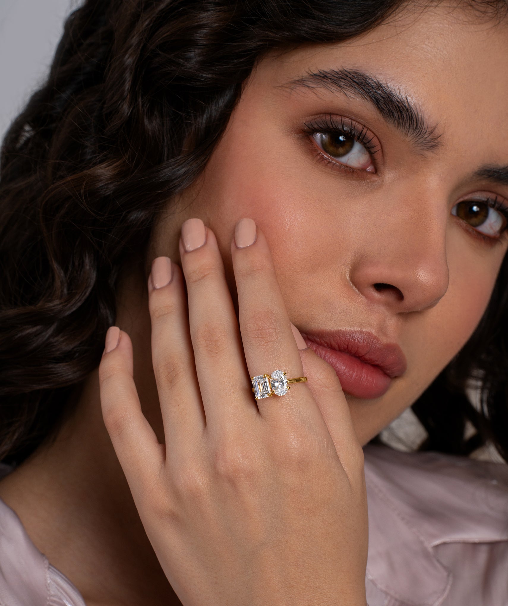 18K Gold Vermeil Toi et Moi Ring