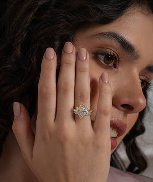 Celestial Bloom Diamond Ring Set