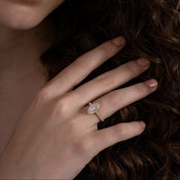 Marquise Halo Pave Engagement Ring