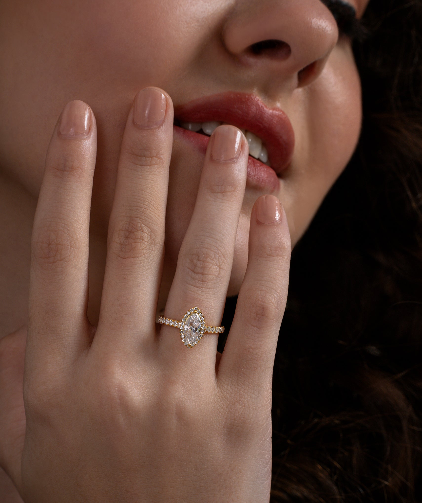 Halo Marquise Diamond Ring