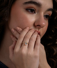 Pear and Marquise Tiara Curved Ring