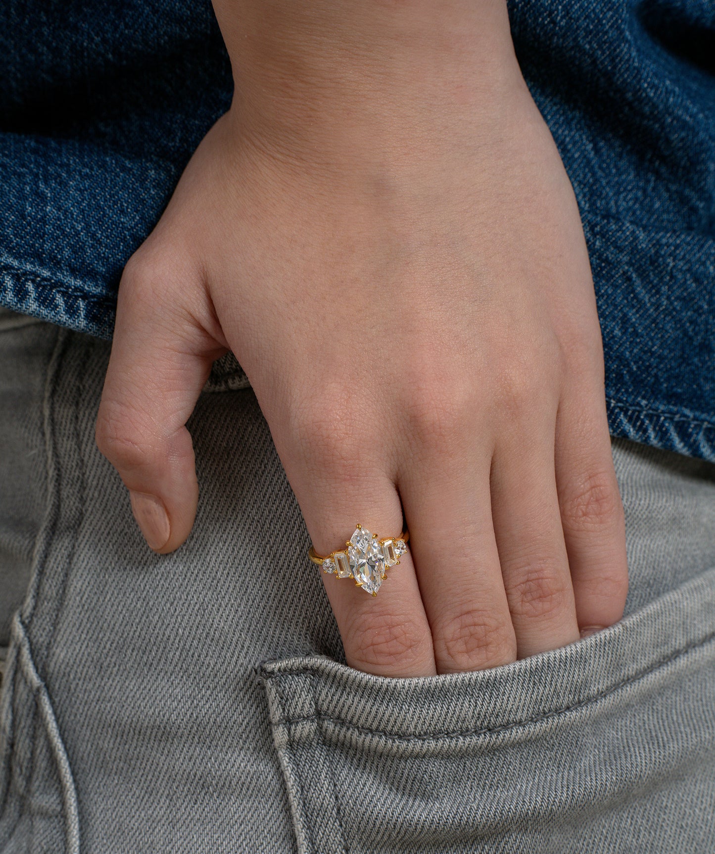 Marquise & Baguette Vintage Ring