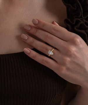 Celestial Bloom Pear Diamond Ring